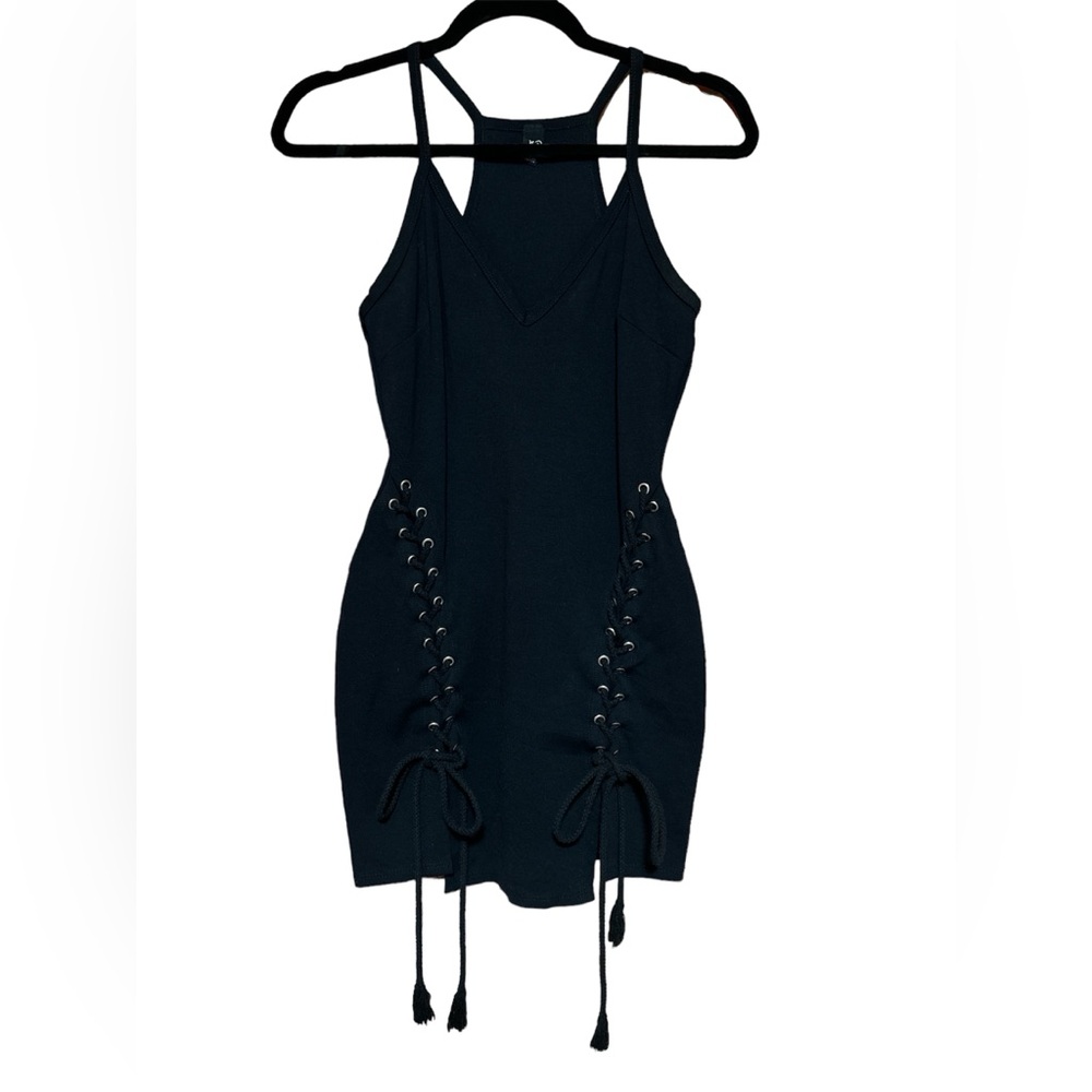 Windsor Black Mini LBD Dress with Ties
